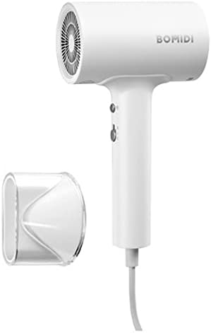 Bomidi HD1 Hair Dryer Negative Ion Hair Blower 1800W High Power Motor For Quick Drying Portable Hair Styling Tool 360-Degree Rotating Wind Vents-White