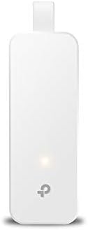 TP Link UE300 USB to Ethernet Adapter, Foldable USB 3.0 to Gigabit Ethernet LAN Network Adapter, Support Windows 10/8.1/8/7/Vista/XP for Desktop/Laptop/Apple MacBook Linux, White