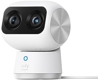 eufy Security Indoor Cam S350, Dual Cameras, 4K UHD Resolution Security Camera with 8× Zoom and 360° PTZ, Human/Pet AI, Ideal for Baby Monitor/Pet Camera/Home Security, Dual-Band Wi-Fi 6, Plug in