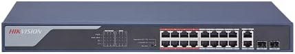 Hikvision DS-3E0318P-E(B) 16 Port Fast Ethernet Unmanaged POE Switch