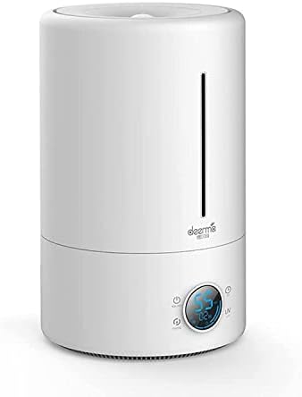 Deerma F628S Touch Display Smart Humidifier for Home | Rooms | Office | Households | 5Liters Capacity UV Lamp Sterilization 3 Gear Mist Volume 12H Timing Touch Display 30dB Low Noise - White