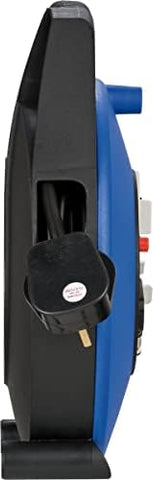 Brennenstuhl Vario Line Multistandard 3-way socket cable box (sockets fitting for BS, U.S. and EURO plugs), portable 10m extension cord in plastic box with carrying handle, Made in Germany