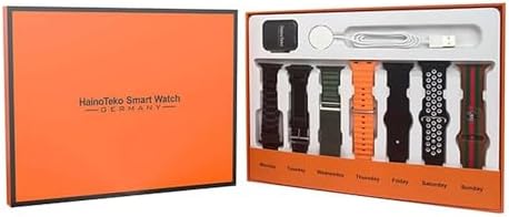 Haino Teko Germany GP 7 Smart Watch With Seven Set Strap with Wireless Charger for Men's and women's