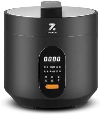 ZOLELE EP301 Multifunctional Electric Pressure Cooker Smart and Convenient 3L Capacity Timer Rice Cooker Digital Display With 10 Preset Cooking Functions, Keep Warm Function & Automatic Shut-Off-Black