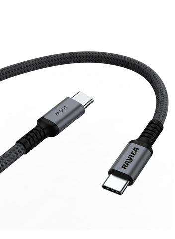 USB C to USB C 100W Fast Charging Data Transferring Cable ,Grey