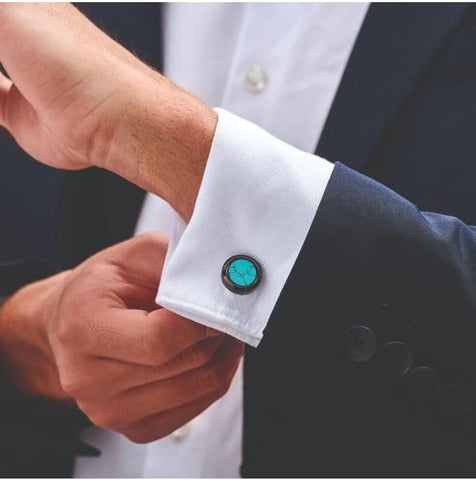 Cerruti 1881 Voltear Malachite Gemstone Cufflink