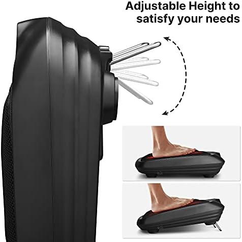 RENPHO Foot Massager with Heat, Shiatsu Heated Electric Foot Massager, Deep Kneading Feet & Back Massager for Muscle Pain Relief, Plantar Fasciitis, with Washable Mesh, Fit Size Feet up to 14