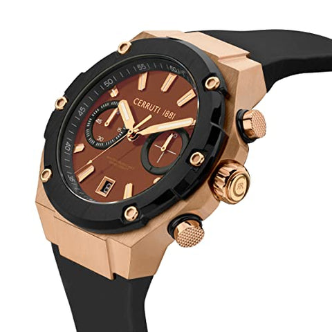 Cerruti 1881 Lucardo Round Analog Wrist Watch For Men - 55.6 mm