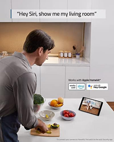 eufy security S220 Indoor Cam 2-Cam Kit, 2K Security Indoor Camera Pan & Tilt, Plug-in Camera with Wi-Fi, Human & Pet AI, Voice Assistant Compatibility, Motion Tracking, Homebase not Compatible