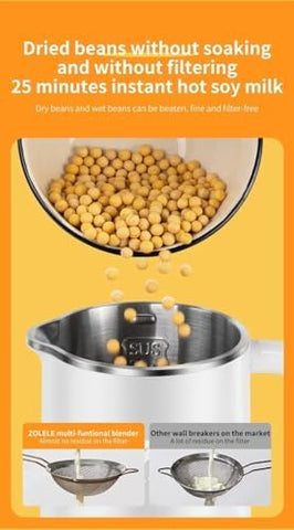ZOLELE MB601 Multi-Funtional Juice Blender & Electric Kettle with 10 Stainless Steel Blades, 4 Blending Modes 600ml Capacity Makes Smoothies, Juices and Hot Water in Seconds and Easy to Clean - Green