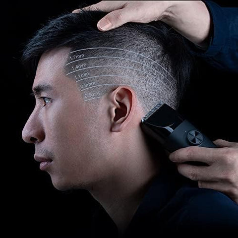 Xiaomi Hair Clipper 14 length comb settings 5 length micro settings from 0.5mm to 1.7mm 180 minute long battery life IPX7, Black