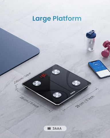RENPHO Smart Scale for Body Weight, FSA HSA Eligible, Digital Bathroom Scale BMI Weighing Bluetooth Body Fat Scale, Body Composition Monitor Health Analyzer with Smartphone App, 400 lbs - Elis 1