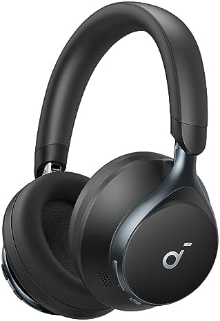 soundcore by Anker, Space One - Adaptive Active Noise Cancelling Headphones, Enhanced Human Voice Reduction, 40H ANC Playtime, LDAC Hi-Res Wireless Audio, Comfortable Fit, Bluetooth 5.3, App Control