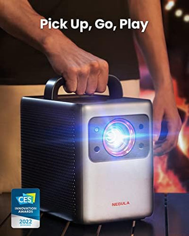NEBULA Cosmos Laser 1080P Projector, 1,840 ANSI Lumens, Android TV 10.0 with 7000+Apps, Auto Focus, Auto Keystone Correction, Screen Fit, Home Theater Image Quality, Movie Projector, Ideal for Parties