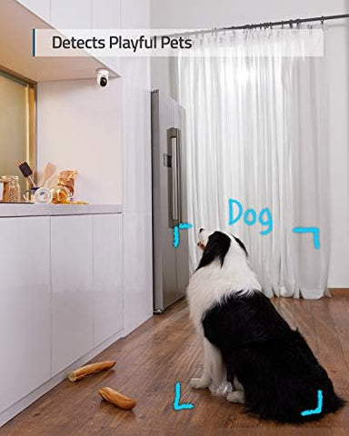 eufy security S220 Indoor Cam 2-Cam Kit, 2K Security Indoor Camera Pan & Tilt, Plug-in Camera with Wi-Fi, Human & Pet AI, Voice Assistant Compatibility, Motion Tracking, Homebase not Compatible