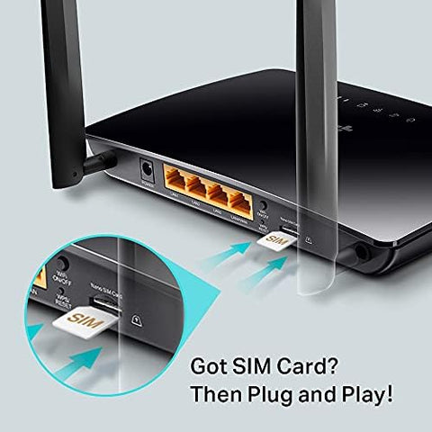 TP-Link Archer MR400 AC1200 Wireless Dual Band 4G LTE Router, 4G LTE Router, Plug and Play, Compatibility for SIM cards in 100+ countries, 64 Devices Connectivity, Parental Controls