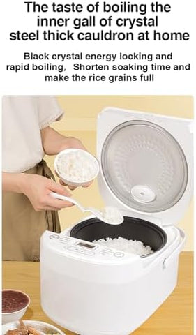 ZOLELE Smart Rice Cooker 5L ZB600 Smart Rice Cooker for Rice, Porridge, Soup, Stew, and More. With 16 Preset Cooking Functions, 24-Hour Timer, Keep Warm Function, and Non-Stick Inner Pot - Black