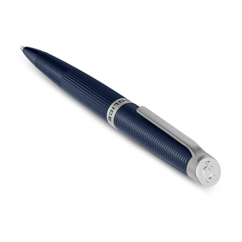 Police Candara Blue With Stainless Steel Trims Medium Drill Point Gents Pen 140mm - PERGR0001502