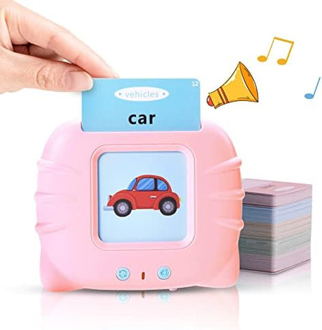 SHOWAY112 Cards Talking Flash Cards for Toddlers 2-5 Years, Toys for 1 2 3 4 5 Year Old-Speech Therapy Toys Learning Animals Shape Color, Learning Cards Machine Birthday Gift for Ages 1-5R