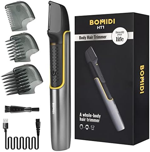 Bomidi HT1 Electric Body Hair Shaver Wireless Hair Shaver With Built-in Extension Handle USB Rechargeable Battery IPX6 Waterproof - Silver
