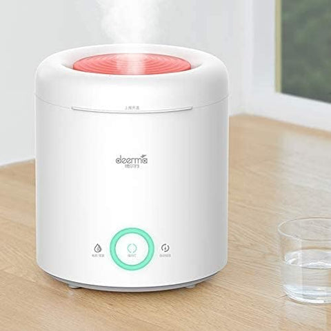 Deerma F301 Portable Humidifier (2.5L) with Corrosion Resistant PP Material 360 Rotating Smart Humidifier White