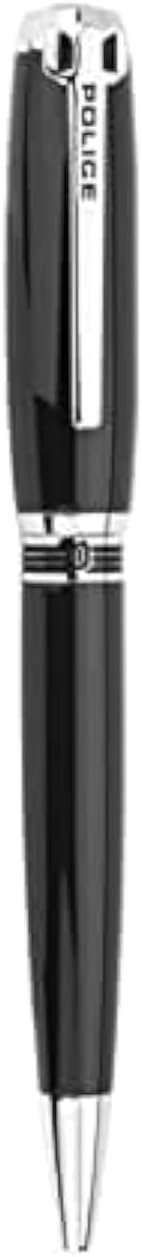 POLICE Cooper Black & Stainless Steel Extra Fine Drill Ballpoint Pen - PEACP2000326