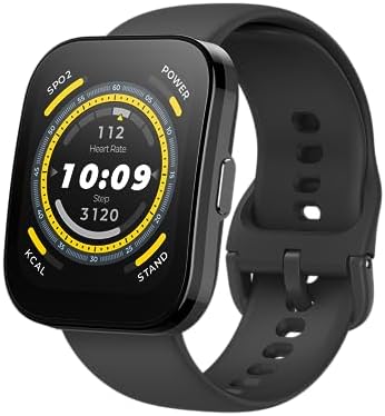Amazfit Bip 5 Smart Watch with Ultra Large Screen, Bluetooth Calling, Alexa Built-in, GPS Tracking, 10-Day Long Battery Life, Health Fitness Tracker with Heart Rate, Blood Oxygen Monitoring- Black