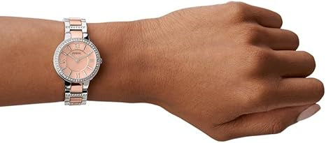 Fossil Womens Quartz Watch, Analog Display and Stainless Steel Strap