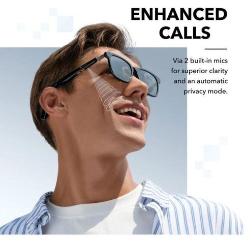 Soundcore by Anker, Soundcore Frames Landmark Bluetooth Audio Smart Glasses, Interchangeable Frames, Open Ear Surround Sound with 4 Speakers, Polarized Lenses, 2 Mics, Clear Calls, Voice Control