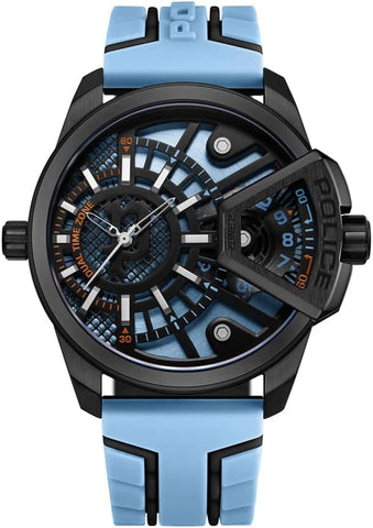 POLICE - Underlined Watch For Men With Silicone Strap Water Resistant 46mm