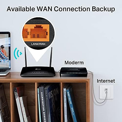 TP-Link Archer MR400 AC1200 Wireless Dual Band 4G LTE Router, 4G LTE Router, Plug and Play, Compatibility for SIM cards in 100+ countries, 64 Devices Connectivity, Parental Controls