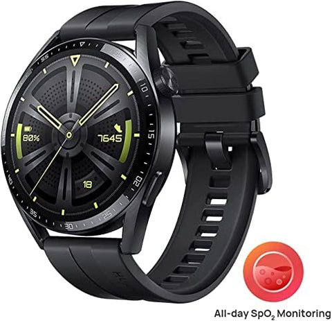 HUAWEI WATCH GT 3 46 mm Smartwatch, Durable Battery Life, All-Day SpO2 Monitoring,Bluetooth Calling, Black