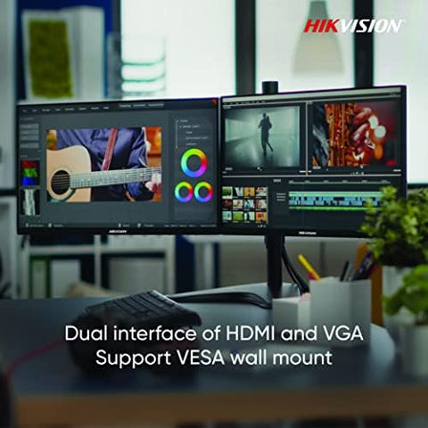 Hikvision 22 Inch Full Hd 1080P Led 24X7 Survelliance Grade Monitor Hdmi, Black, Ds-D5022Fn-C