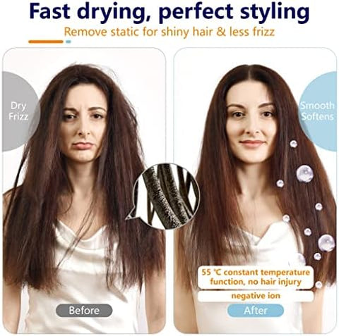 Bomidi HD1 Hair Dryer Negative Ion Hair Blower 1800W High Power Motor For Quick Drying Portable Hair Styling Tool 360-Degree Rotating Wind Vents-White