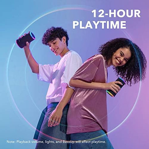 Anker Soundcore Flare 2 Bluetooth Speaker, with IPX7 Waterproof Protection and 360° Sound for Backyard and Beach Party, 20W Wireless Speaker with PartyCast, EQ Adjustment, and 12-Hour Playtime