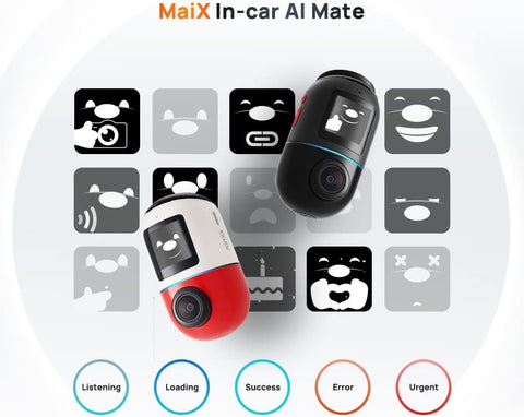 70mai Dash Cam Omni,360° Rotating, Superior Night Vision,Time-Lapse Recording,24H Parking Mode,AI Motion Detection,1080P Full HD, Built-in GPS, App Control (64GB eMMC Storage, Black)