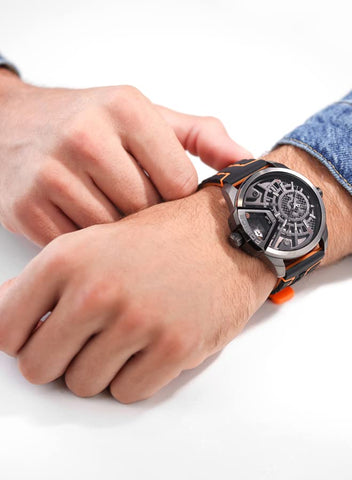 POLICE - Underlined Watch For Men With Silicone Strap Water Resistant 46mm