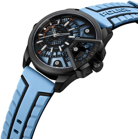 POLICE - Underlined Watch For Men With Silicone Strap Water Resistant 46mm