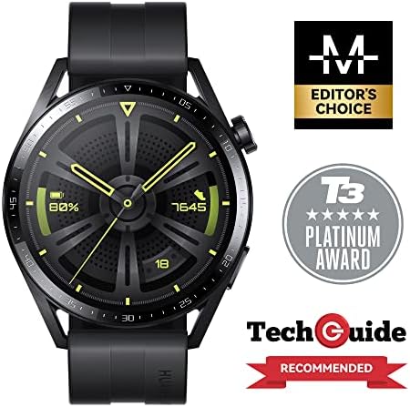 HUAWEI WATCH GT 3 46 mm Smartwatch, Durable Battery Life, All-Day SpO2 Monitoring,Bluetooth Calling, Black
