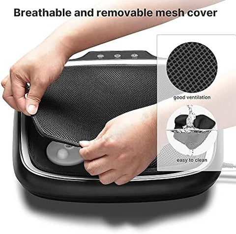 RENPHO Foot Massager with Heat, Shiatsu Heated Electric Foot Massager, Deep Kneading Feet & Back Massager for Muscle Pain Relief, Plantar Fasciitis, with Washable Mesh, Fit Size Feet up to 14