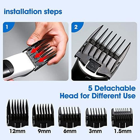 Bomidi L1 Electric Hair Clipper LCD Display Rechareable Razor Trimmer 7000rpm Adjustable Speed Shaver Type-C Charging - White