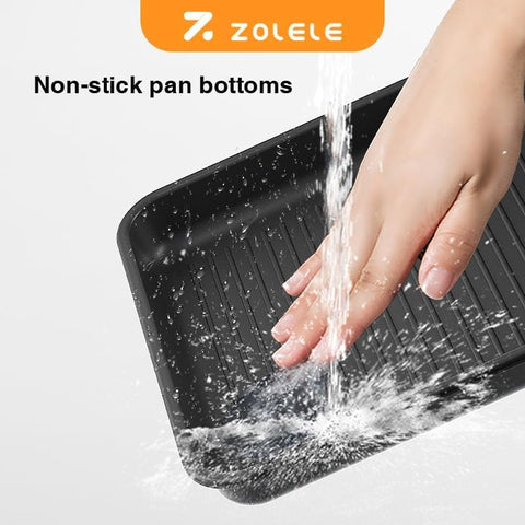 ZOLELE Split Cooking Pot 3L MP301 Easy To Use 3 in 1 Multi-function Electric Cooking Pot With NonStick 3 Liter Capacity,800W Electric Cooking Machine & Knob Type Control Panel & Removable Tray - White