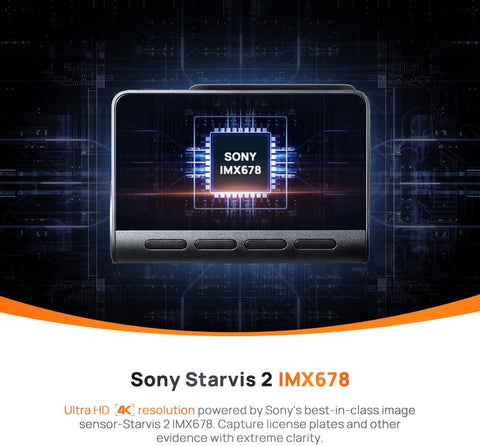 70mai 4K A810-2 Dash Cam Set: Ultimate Road Safety with Sony Starvis 2