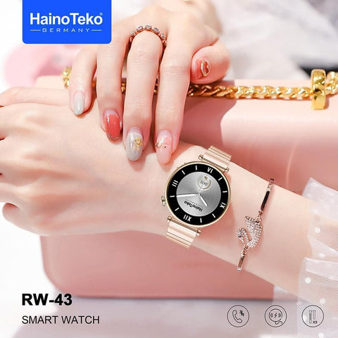 Generic Haino Teko RW-43 Smart Watch with AMOLED Display, 3 Interchangeable Straps, Sleek Design