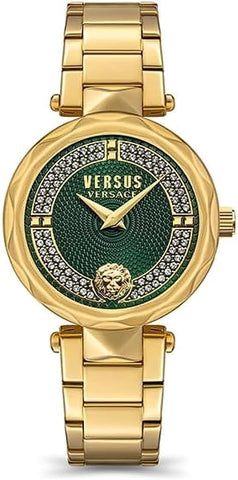 Versus Covent Garden Crystal Collection Ladies Watch With Green Dial