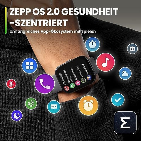 Amazfit Bip 5 Smart Watch with Ultra Large Screen, Bluetooth Calling, Alexa Built-in, GPS Tracking, 10-Day Long Battery Life, Health Fitness Tracker with Heart Rate, Blood Oxygen Monitoring- Black
