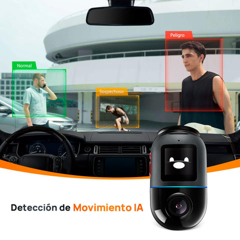 70mai Dash Cam Omni,360° Rotating, Superior Night Vision,Time-Lapse Recording,24H Parking Mode,AI Motion Detection,1080P Full HD, Built-in GPS, App Control (64GB eMMC Storage, Black)