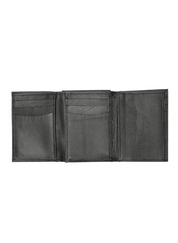 Inahom Inahom Tri-Fold Organised Wallet Flat Nappa Genuine and Smooth Leather Upper IM2021XDA0005-001-Black