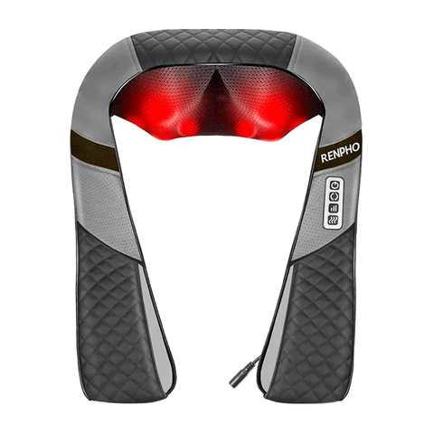 RENPHO Back Neck Massager with Heat, Shiatsu Shoulder Massager with Electric Deep Tissue Kneading Massage, Pain Relief on Neck, Back, Shoulder, Waist, Leg, Calf - Use at Home, Car and Office