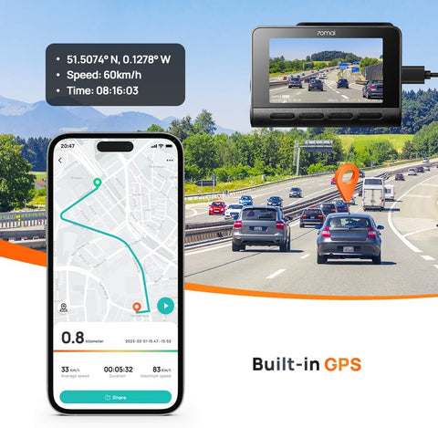 70mai 4K A810-2 Dash Cam Set: Ultimate Road Safety with Sony Starvis 2